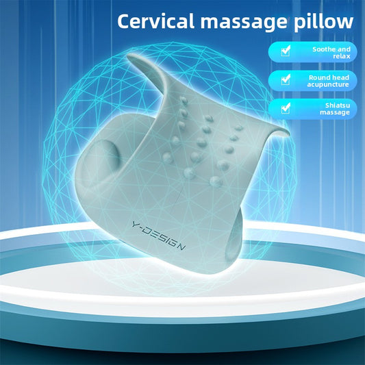 🔥Letzter Tag der Aktion – 50 % Rabatt💥C-Shaped Cervical Massage Pillow Home Gravity Shiatsu Stretching Neck Massager Cervical Pillow Neck & Shoulder Massage Pillow