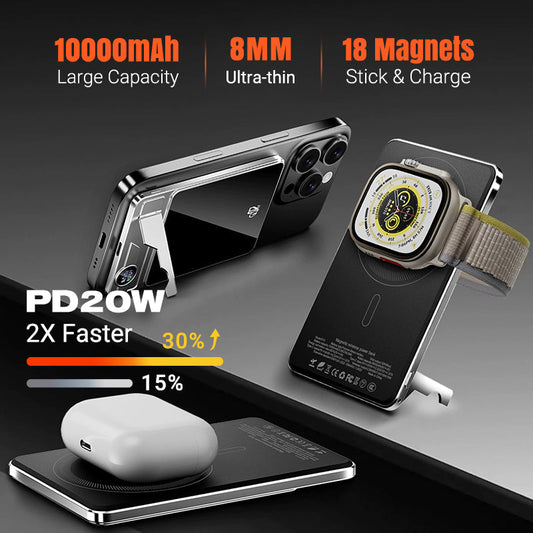 🔥Super large discount ！portable high-capacity magnetic charging battery