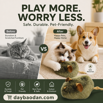 Plush Simulation Mouse Toy with Sound for Cats