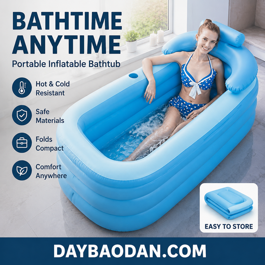🎆50% discount.！Enjoy a relaxing soak anytime and anywhere. Portable folding inflatable bathtub.