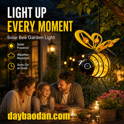 Courtyard Atmosphere Enhancer！Solar-Powered Hanging Bee Light