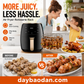 Grilled meat is tender and juicy ! Stainless Steel Round Oven Grill with Skewer