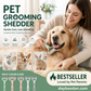 🥳2026 HOT SALE🥳💞50K+ SOLD!🐕💨50% OFF! Dual-Sided Pet Grooming Rake – 9-tooth for mats, 17-tooth for shedding. Skin-safe rounded teeth, ergonomic grip. Less mess, more cuddles. ✨🧡