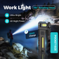 💎 57% OFF! 💎 180° rotatable LED work light – dual beam, magnetic base, and USB-C charging port
