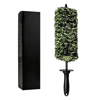 ⏳Time-Limited Special⏰Wheel Barrel Cleaning Brush – Deep Reach Microfiber for Rims, Calipers & Engine Bay – Scratch-Free Soft Bristles, Ergonomic Grip + Knuckle Guard – Includes Storage Box