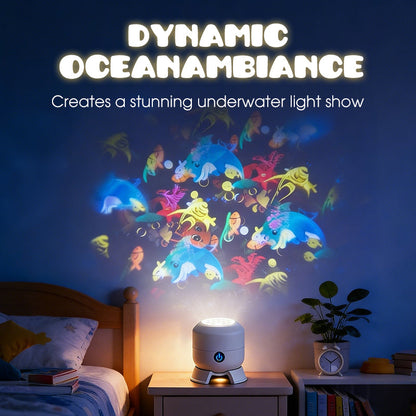 🔥LED Starry Ocean Projector – 360° Rotating Night Light with Sky & Ocean Waves 🌌🌊 | USB Mood Lamp for Bedroom & Kids’ Room 💤