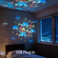🔥LED Starry Ocean Projector – 360° Rotating Night Light with Sky & Ocean Waves 🌌🌊 | USB Mood Lamp for Bedroom & Kids’ Room 💤