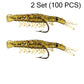 50PCS Lifelike Shrimp Lures Set with Hooks