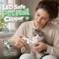 Pet Nail Clipper with LED Light and Stainless Steel Blades