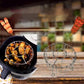 Grilled meat is tender and juicy ! Stainless Steel Round Oven Grill with Skewer