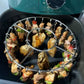Grilled meat is tender and juicy ! Stainless Steel Round Oven Grill with Skewer